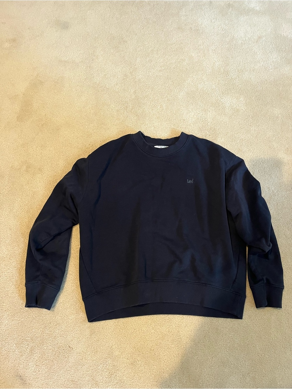 Navy blue crewneck sweatshirt